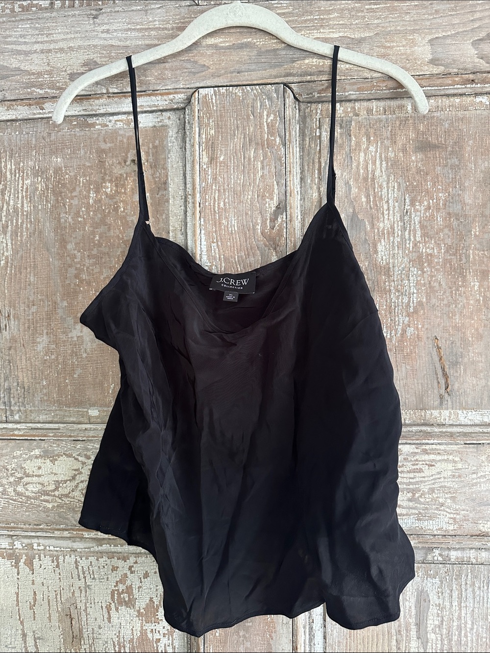J. Crew Black Spaghetti-Strap Camisole Top